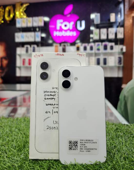 Apple iPhone 16 plus BH 92% 128GB STORAGE 
