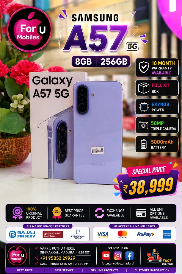 Samsung Samsung A57 8/256 sealed cut condition Full kit Box 