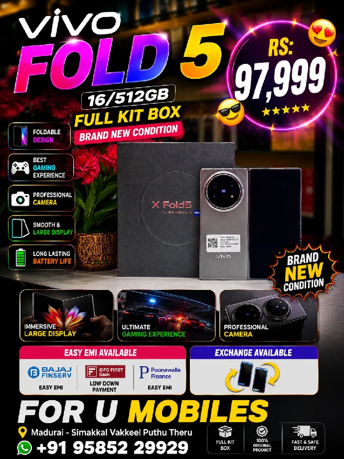 Vivo Vivo fold 5 16/512gbFull kit Box