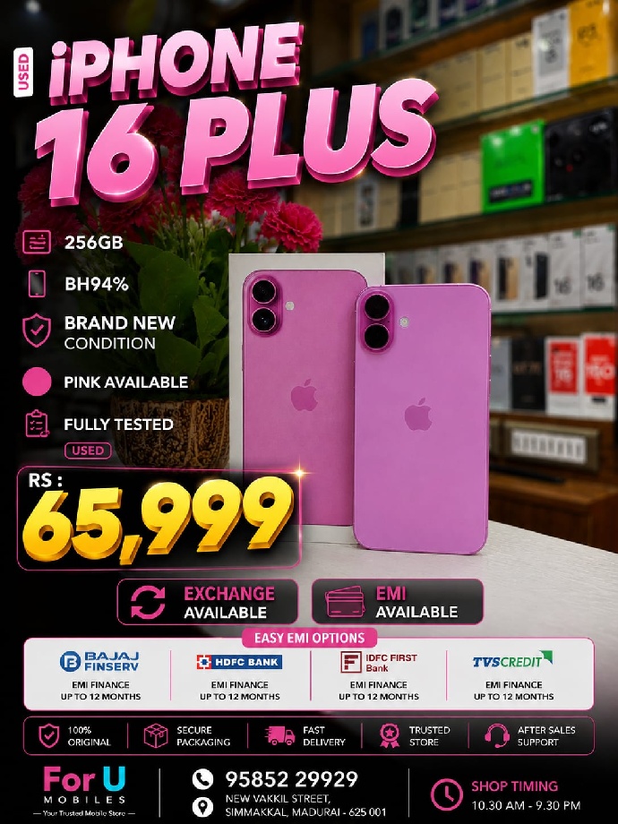 Apple I phone 16 plus 256gb Full kit Box