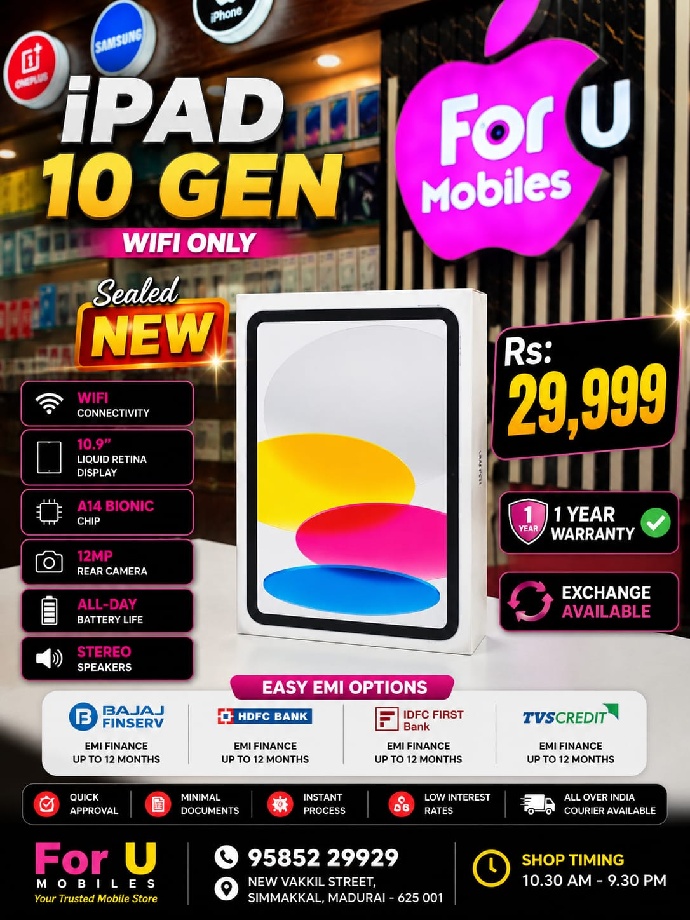 Apple I pad 10 generation 64gb New Sealed