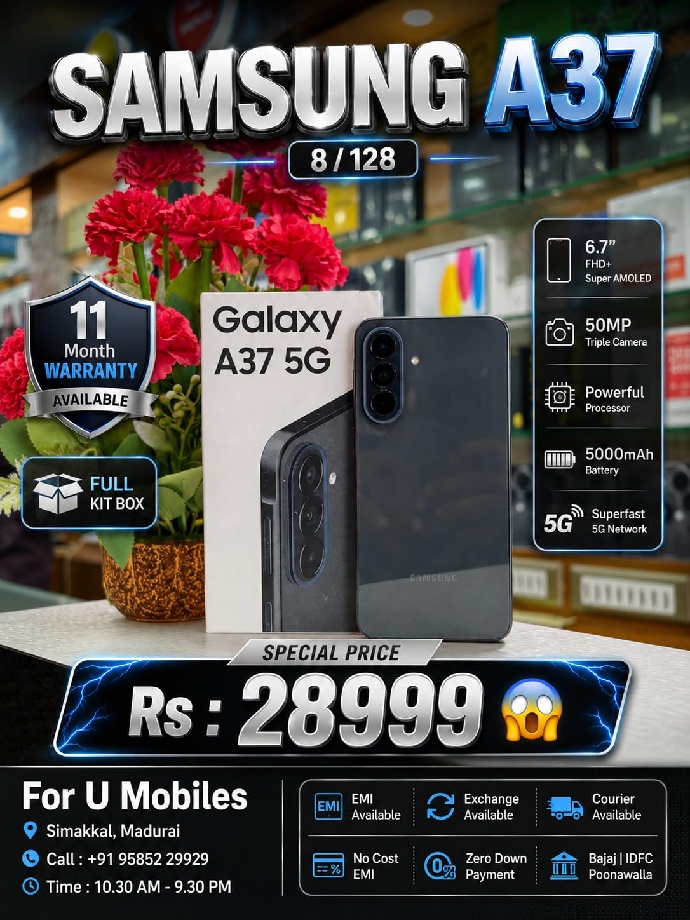 Samsung Samsung A37 8/128 11 month warranty available Full kit Box