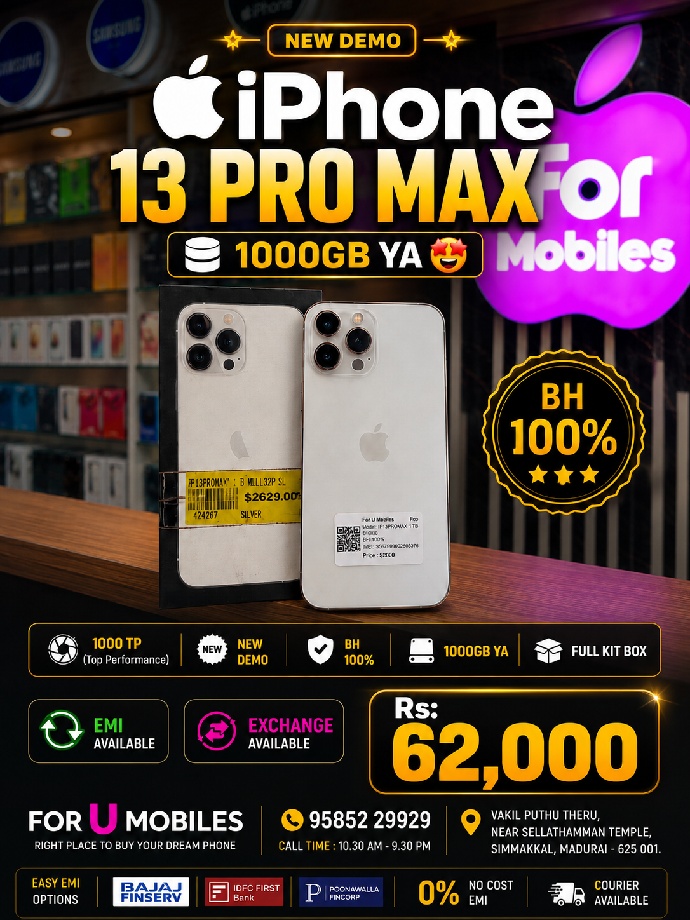 Apple I phone 13 pro max 1000gb Full kit Box