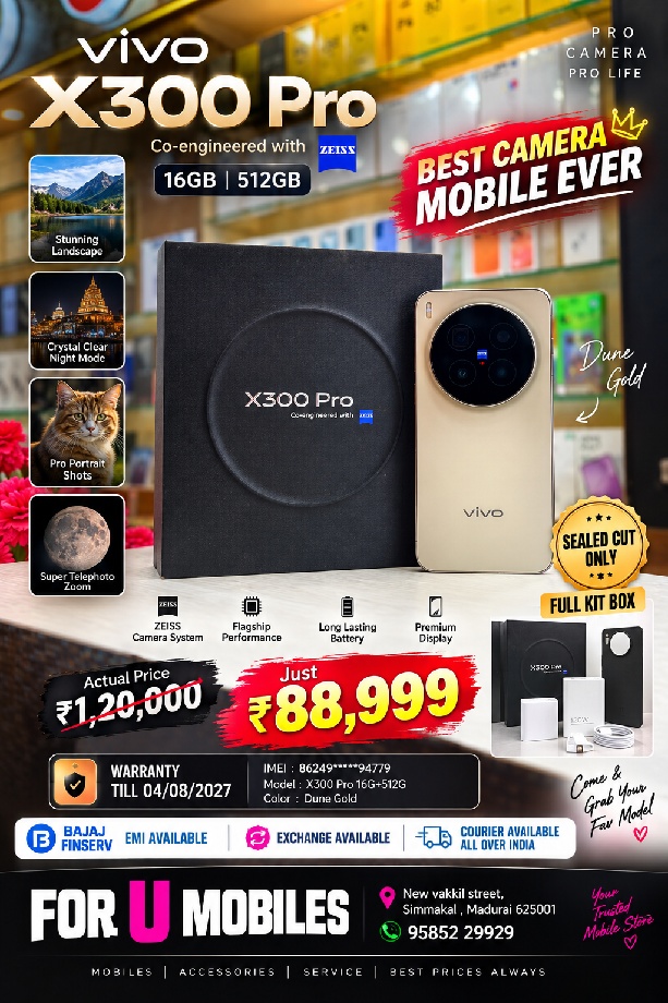 Vivo Vivo x 300 pro 16 / 512gb Full kit Box 11 month warranty available