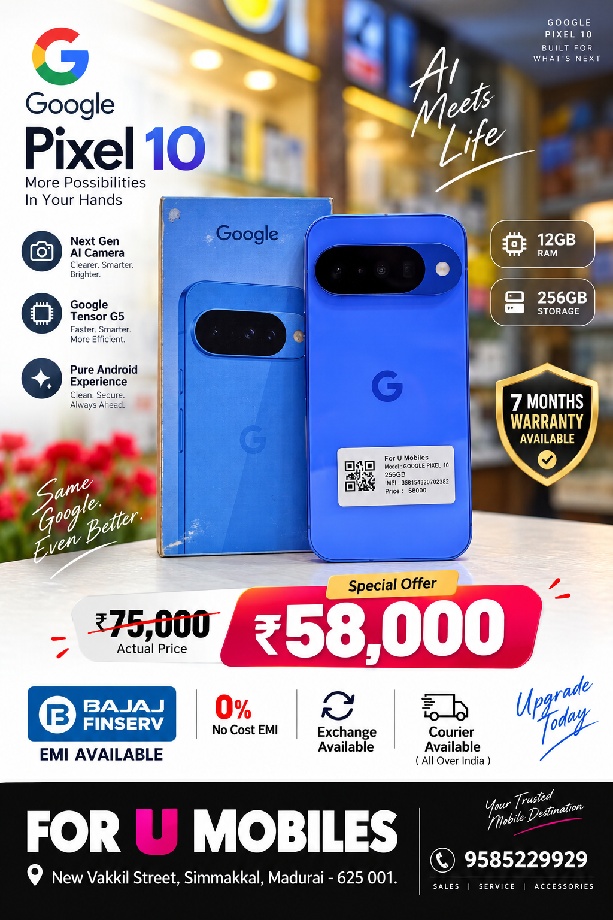 Google Google pixel 10 12 / 256 Full kit Box brand warranty available in 7 month