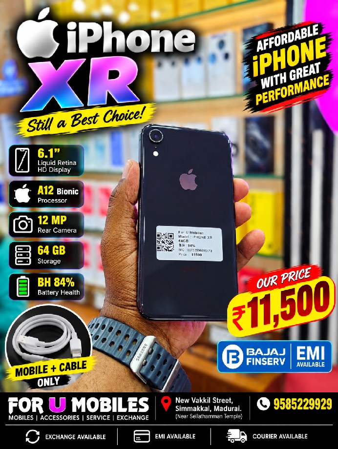 Apple I phone xr 64gb Bh 84%