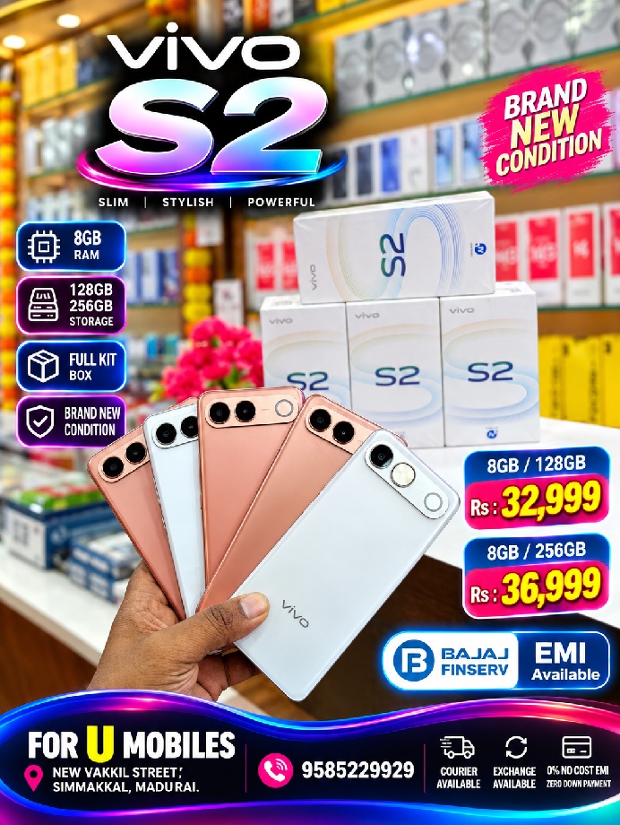Vivo Vivo s2 8/128 8/128 Full kit Box brand new condition