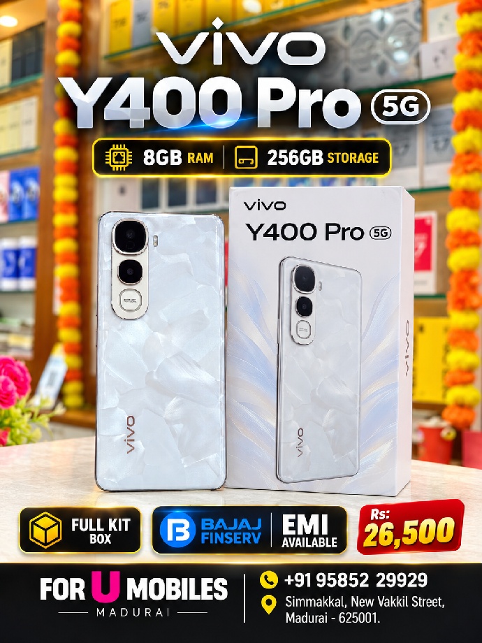 Vivo Vivo y 400 pro 8/256 Full kit Box brand new condition