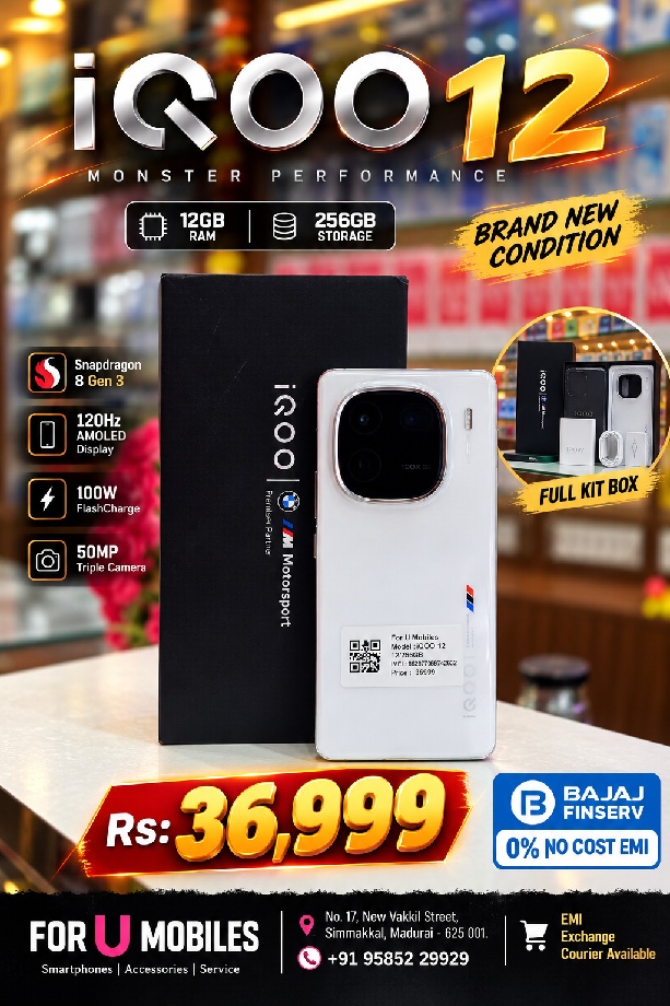 IQOO I Qoo 12 12 /256 Full kit Box