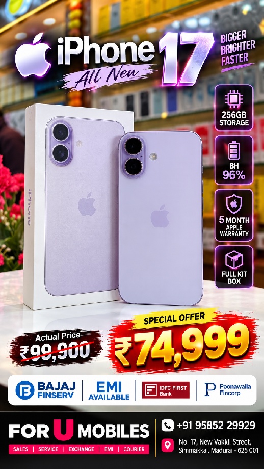 Apple I phone 17 256gb Full kit Box 5 month warranty available
